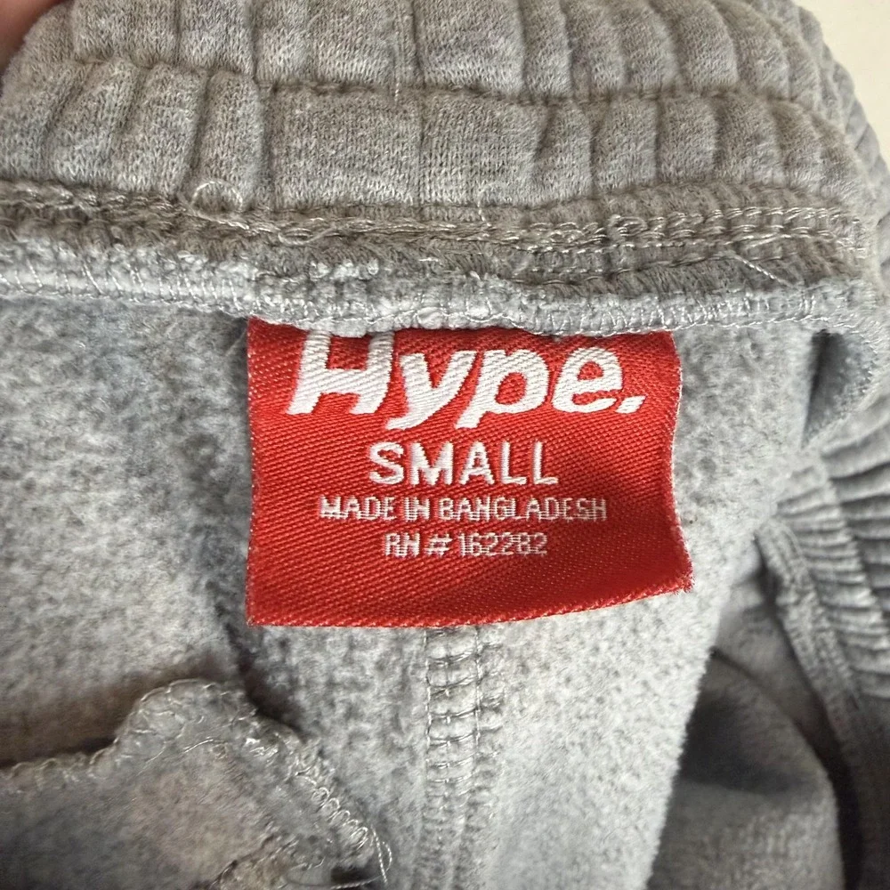Hype. Pants Teens Small Gray Fleece Cargo Jogger Elastic‎ Waist Pockets